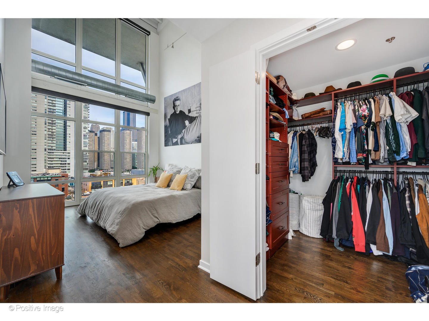 909 West Washington Boulevard, Unit 1012 Chicago, IL 60607 - Photo 17 of 30 a view of walk in closet with clothes and shoes