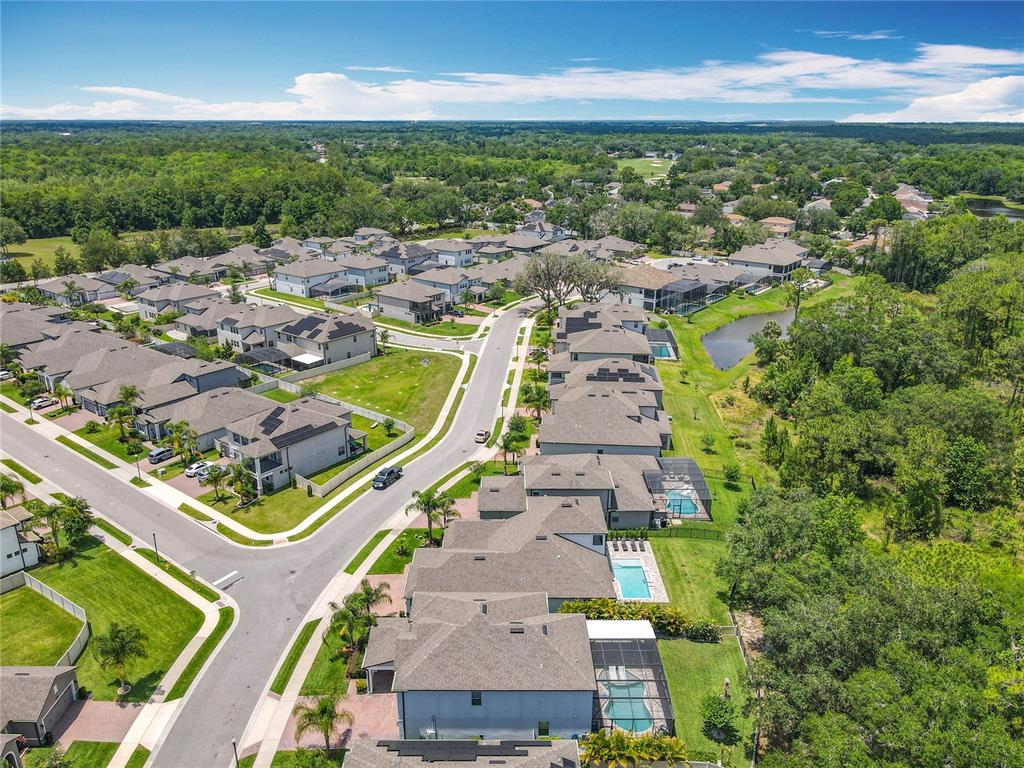 2676 Estuary Loop Oviedo, FL 32765 - Photo 89 of 92 an aerial view of residential houses with outdoor space and swimming pool