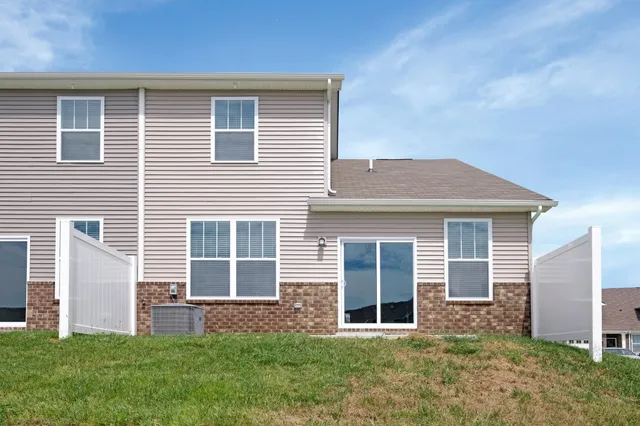 a view of backyard of house