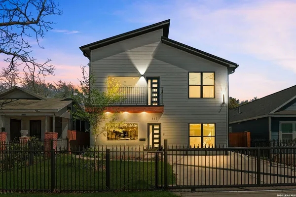 a front view of a house