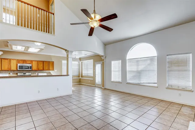 a view of an empty room and window