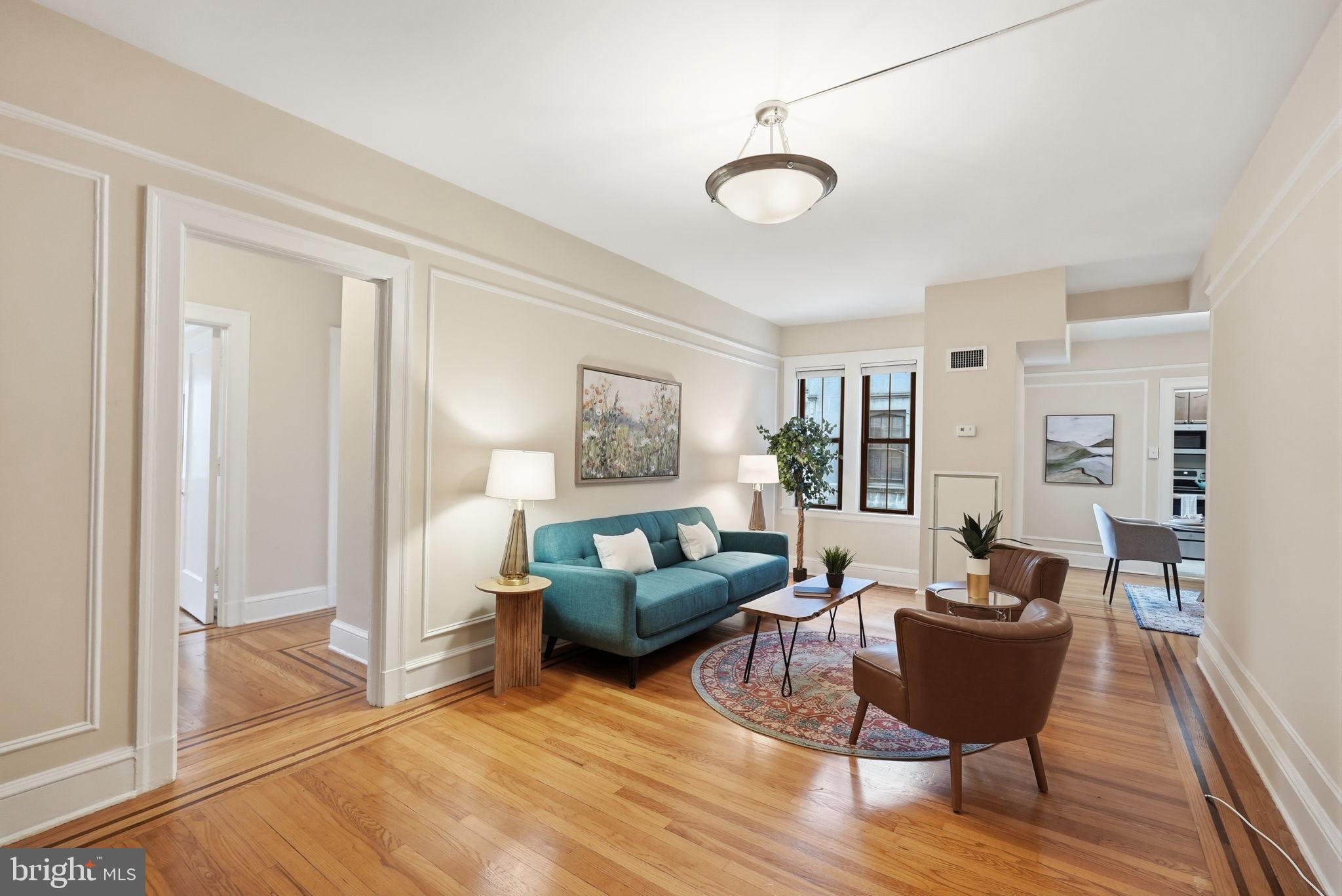 1613 Harvard Street Northwest, Unit 501 Washington, DC 20009 - Photo 3 of 25 Bright and inviting living space with charm.