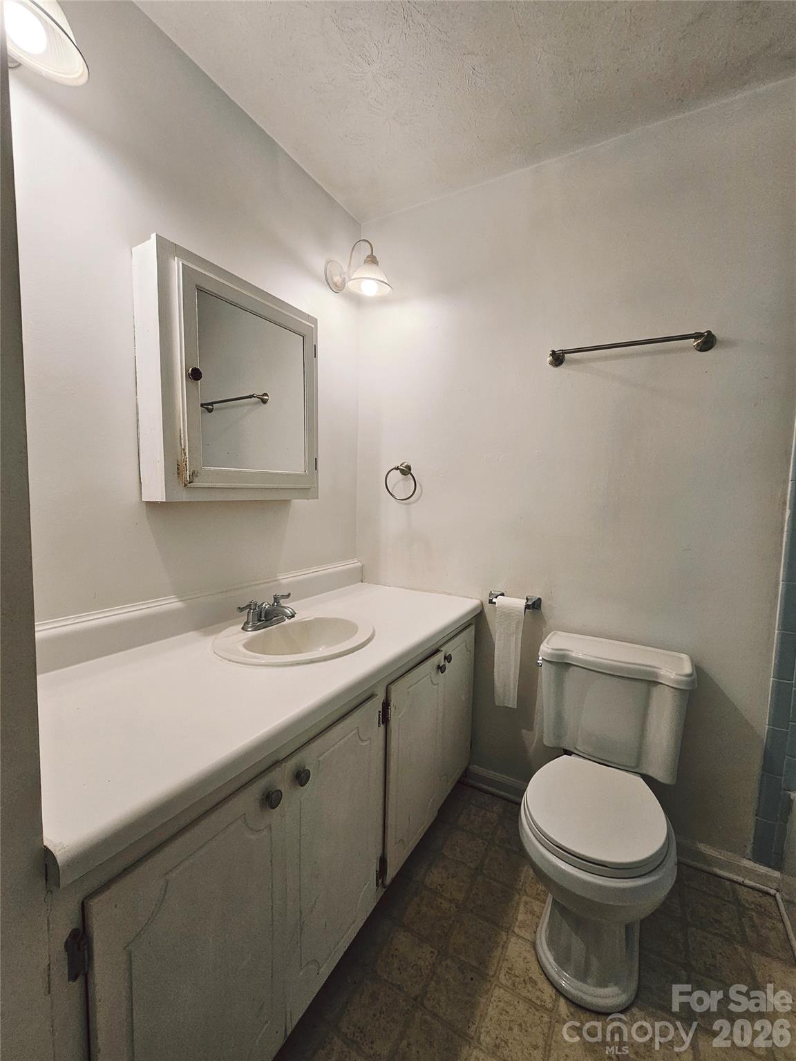 468 Beaverdam Road Asheville, NC 28804 - Photo 15 of 19 a bathroom with a toilet a sink and mirror