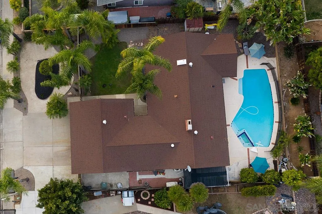 14018 Twin Peaks Road Poway, CA 92064 - Photo 25 of 27 an aerial view of house with yard swimming pool and outdoor seating