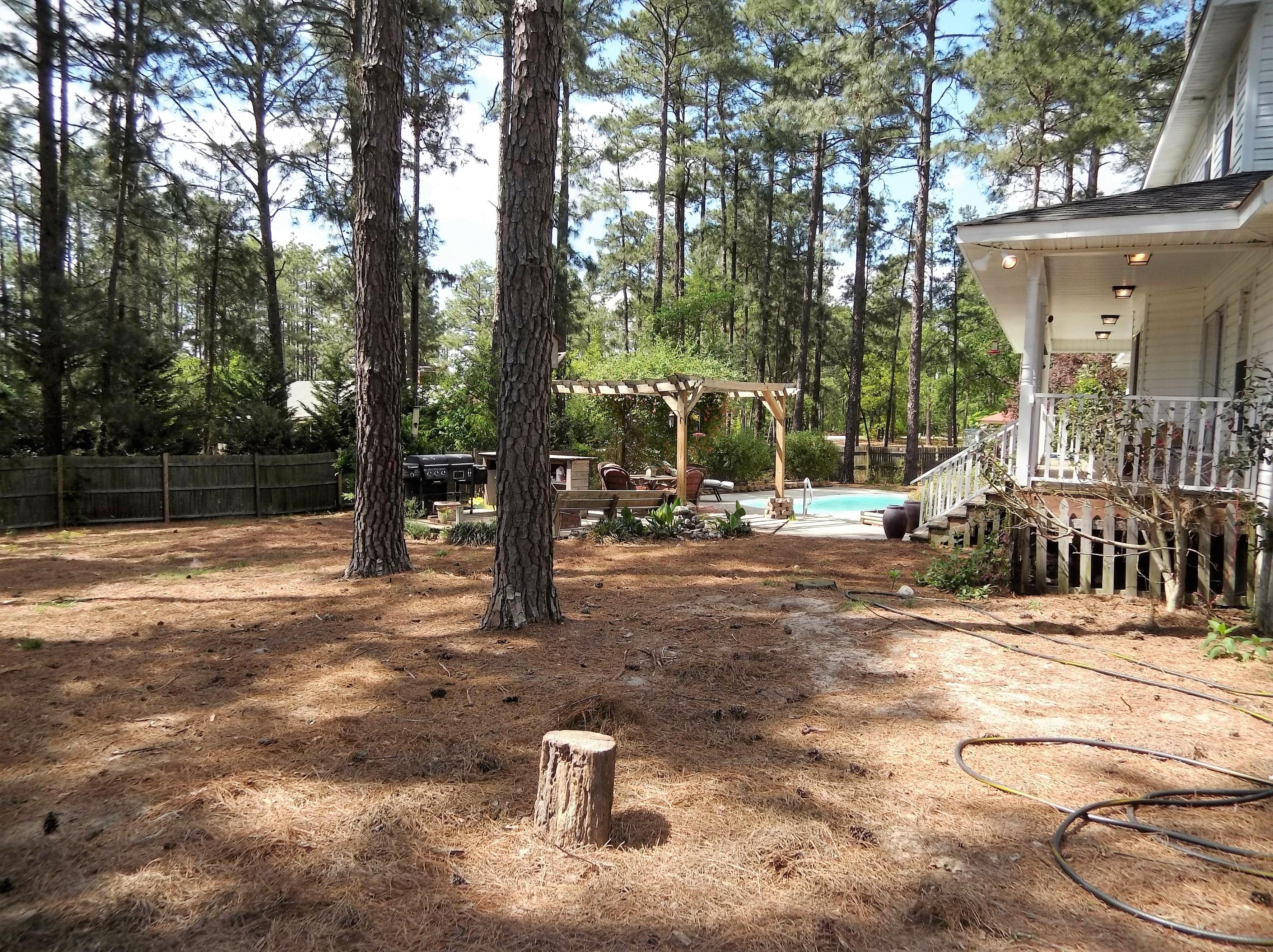 229 B Foxfire Road Aberdeen, NC 28315 - Photo 46 of 47 Tall pines provide shade and ground cover year round.