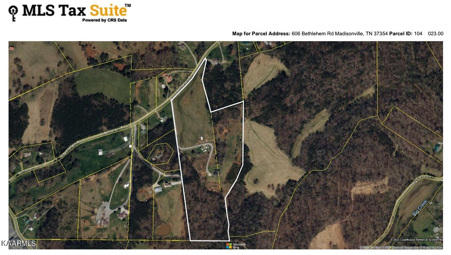 606 Bethlehem Road Madisonville, TN 37354 - Photo 60 of 60 CRS Data - Property Map for 606 Bethlehe