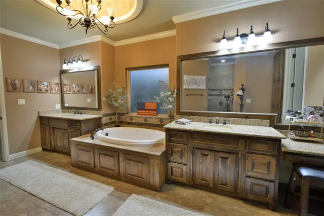a kitchen with furniture a counter top space and cabinets
