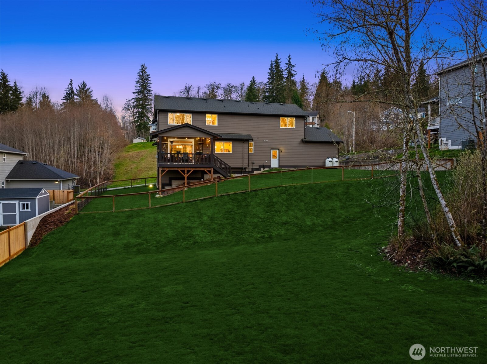 20927 60th Street Southeast Snohomish, WA 98290 - Photo 32 of 40 a view of a garden with a house in the background