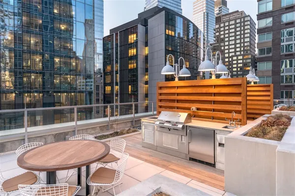 a outdoor space with a couch