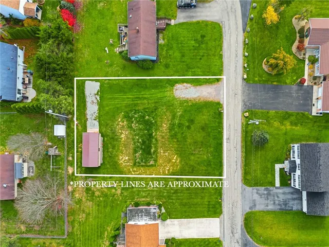 an aerial view of multiple house