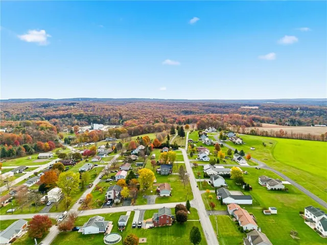 an aerial view of multiple house