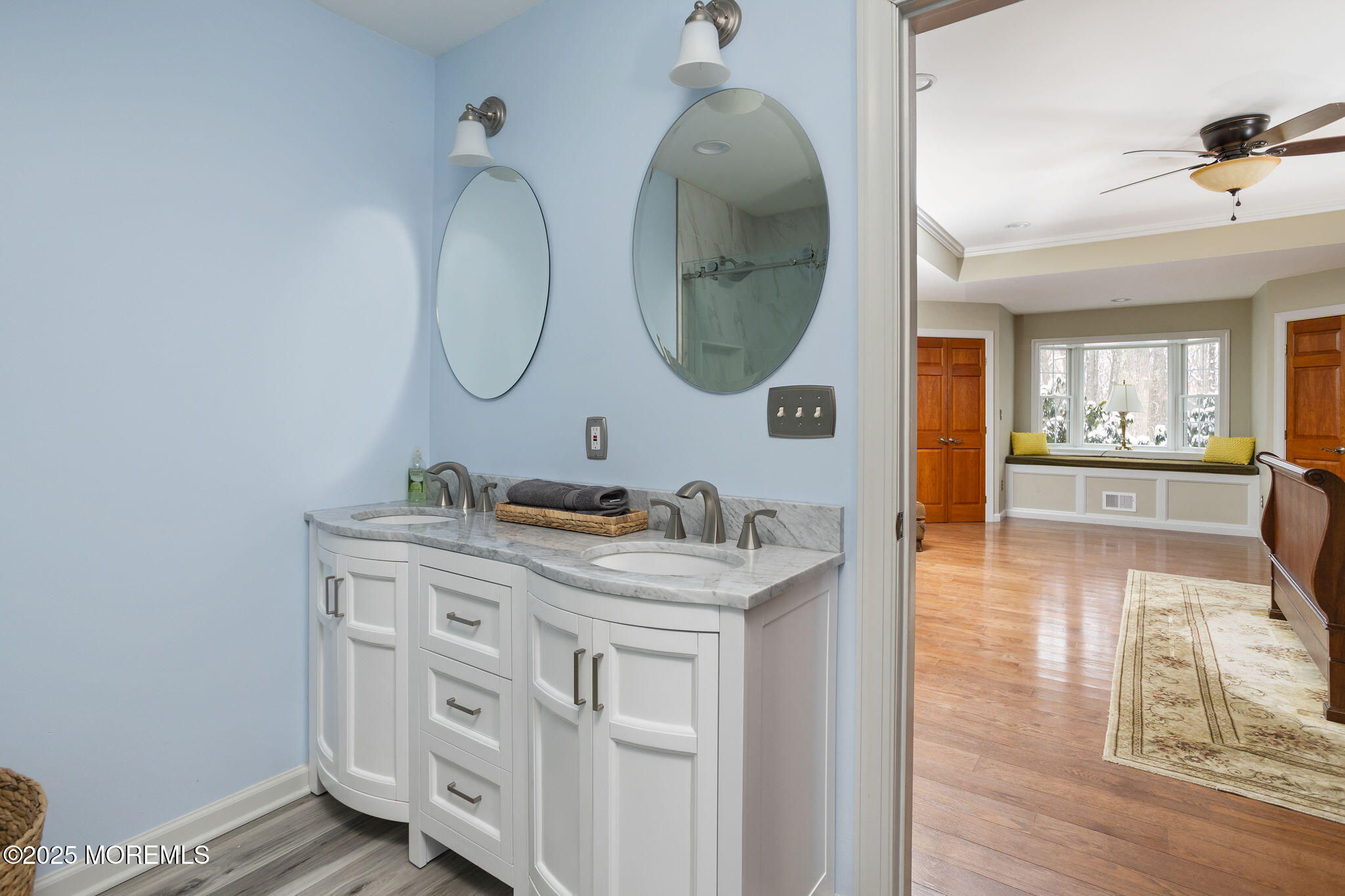 3 Tower Road Allentown, NJ 08501 - Photo 19 of 49 a bathroom with a granite countertop sink mirror and vanity