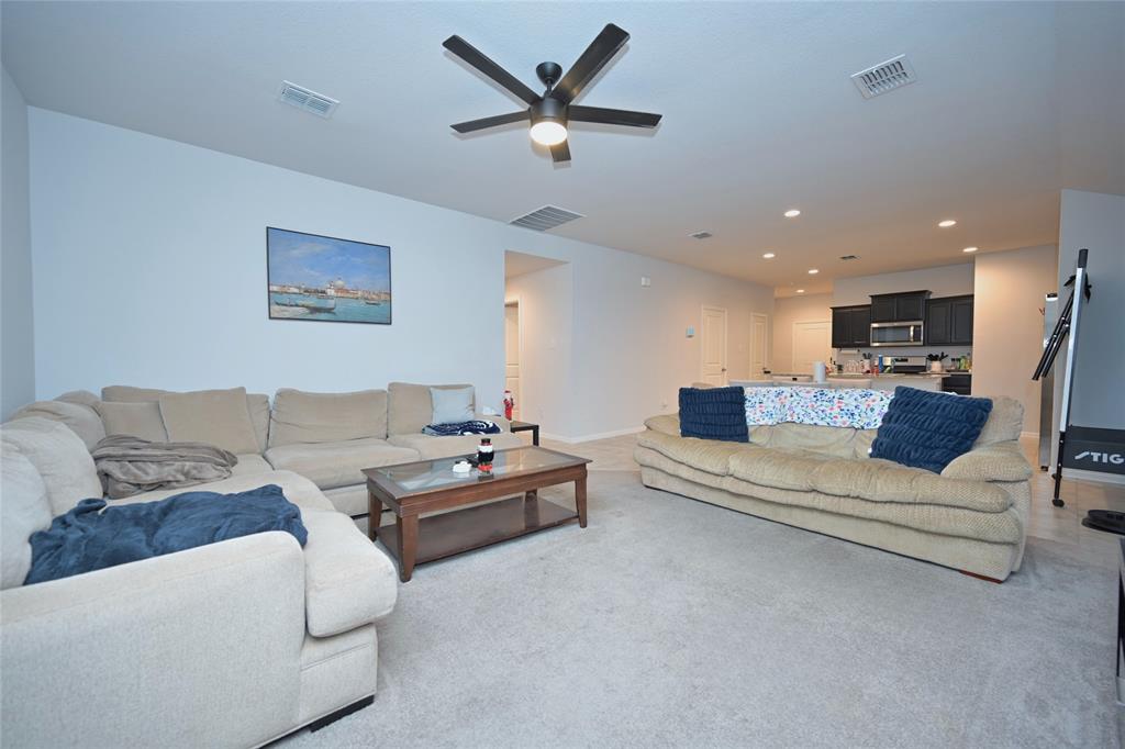 3713 Ridgeway Lane Argyle, TX 76226 - Photo 15 of 40 a living room with furniture and kitchen view