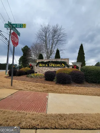 a street view with parking space
