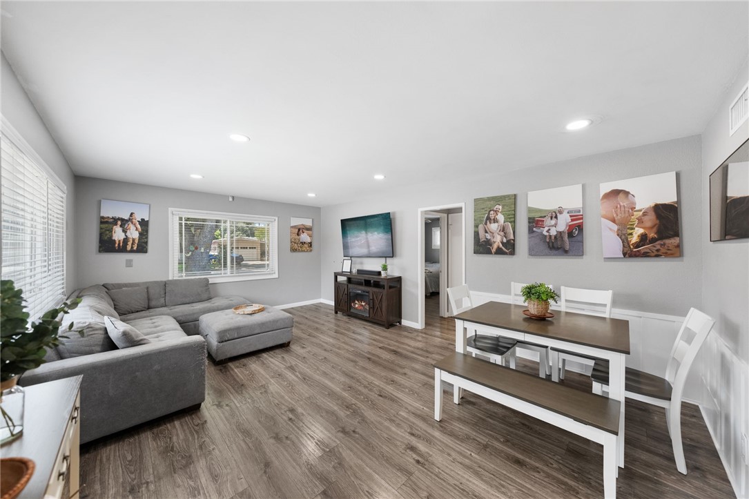 4869 Serrano Place Riverside, CA 92504 - Photo 13 of 40 Open-concept living and dining area with expansive floor space, recessed lighting, and a comfortable flow ideal for everyday living.
