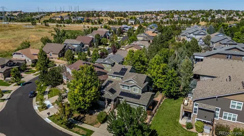 an aerial view of multiple house
