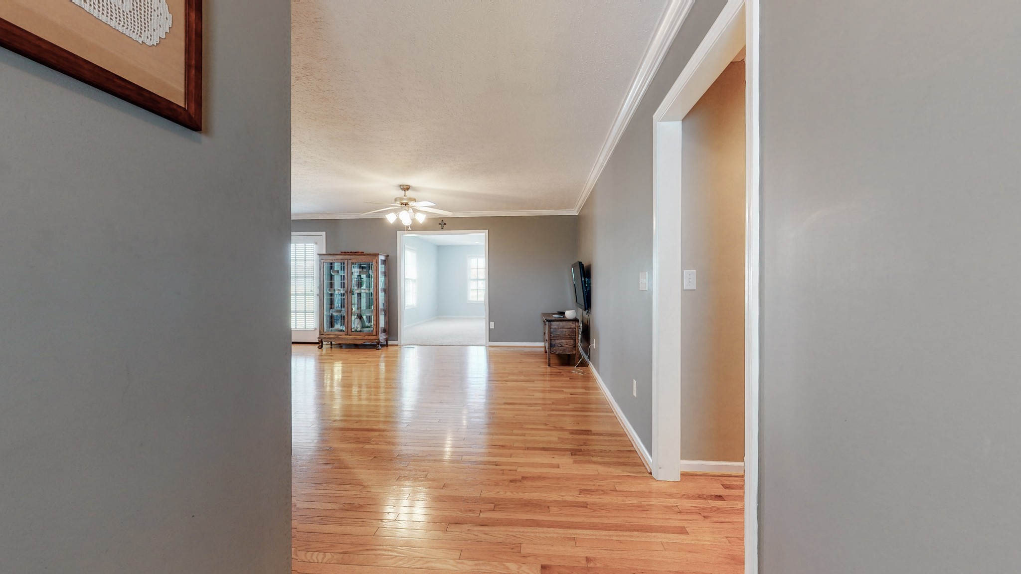 3608 Gnat Hill Road Manchester, TN 37355 - Photo 2 of 23 a view of a hallway with wooden floor
