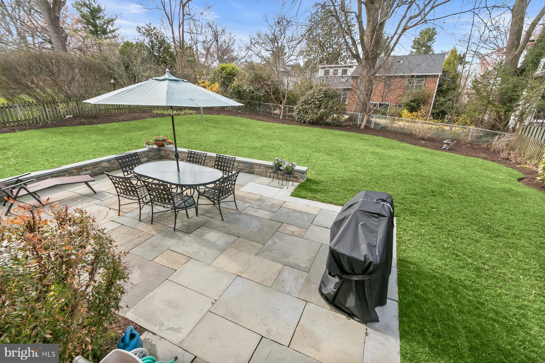 4716 Merivale Road Chevy Chase, MD 20815 - Photo 21 of 48 a view of backyard with outdoor seating and green space
