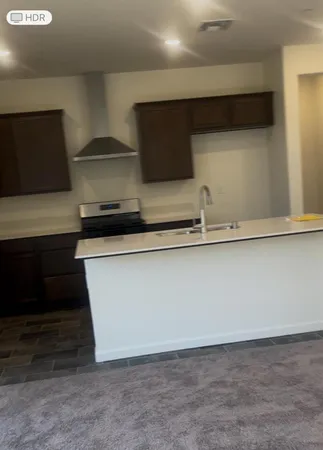 a close view of kitchen sink