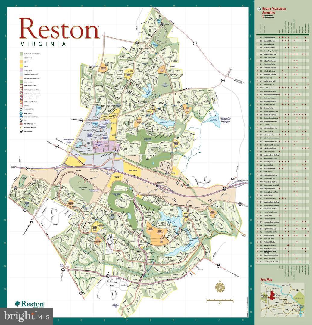 11733 Indian Ridge Road Reston, VA 20191 - Photo 27 of 27 Map of Reston Association