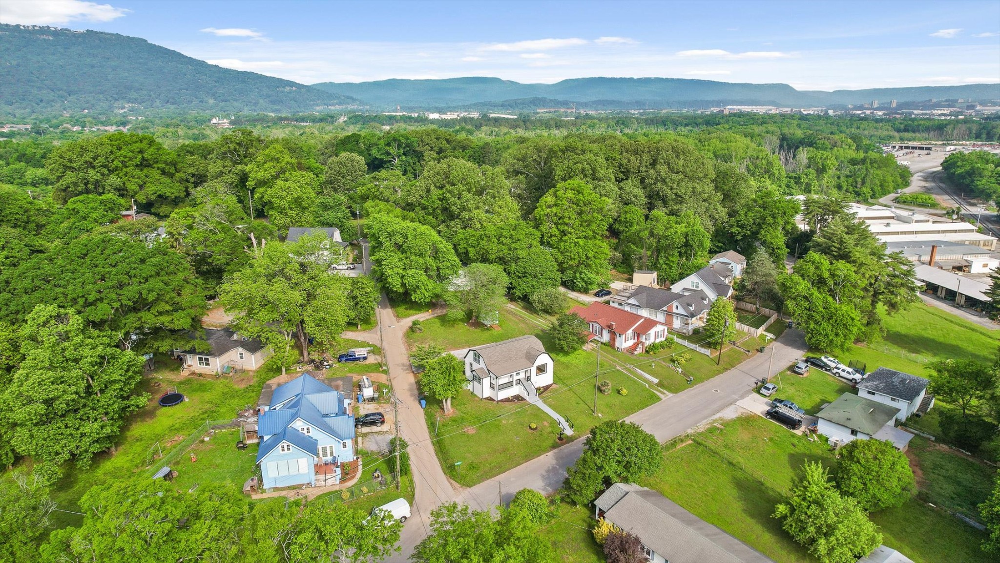 2917 East Crescent Circle Chattanooga, TN 37407 - Photo 36 of 45 an aerial view of residential houses with outdoor space and trees