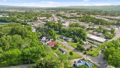 an aerial view of multiple house