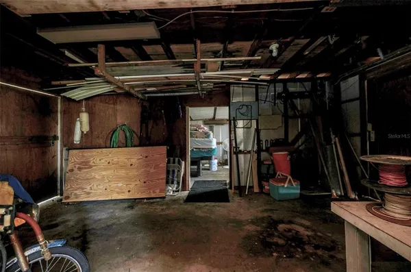 a view of storage and utility room
