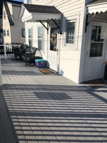 a view of a house with a large window