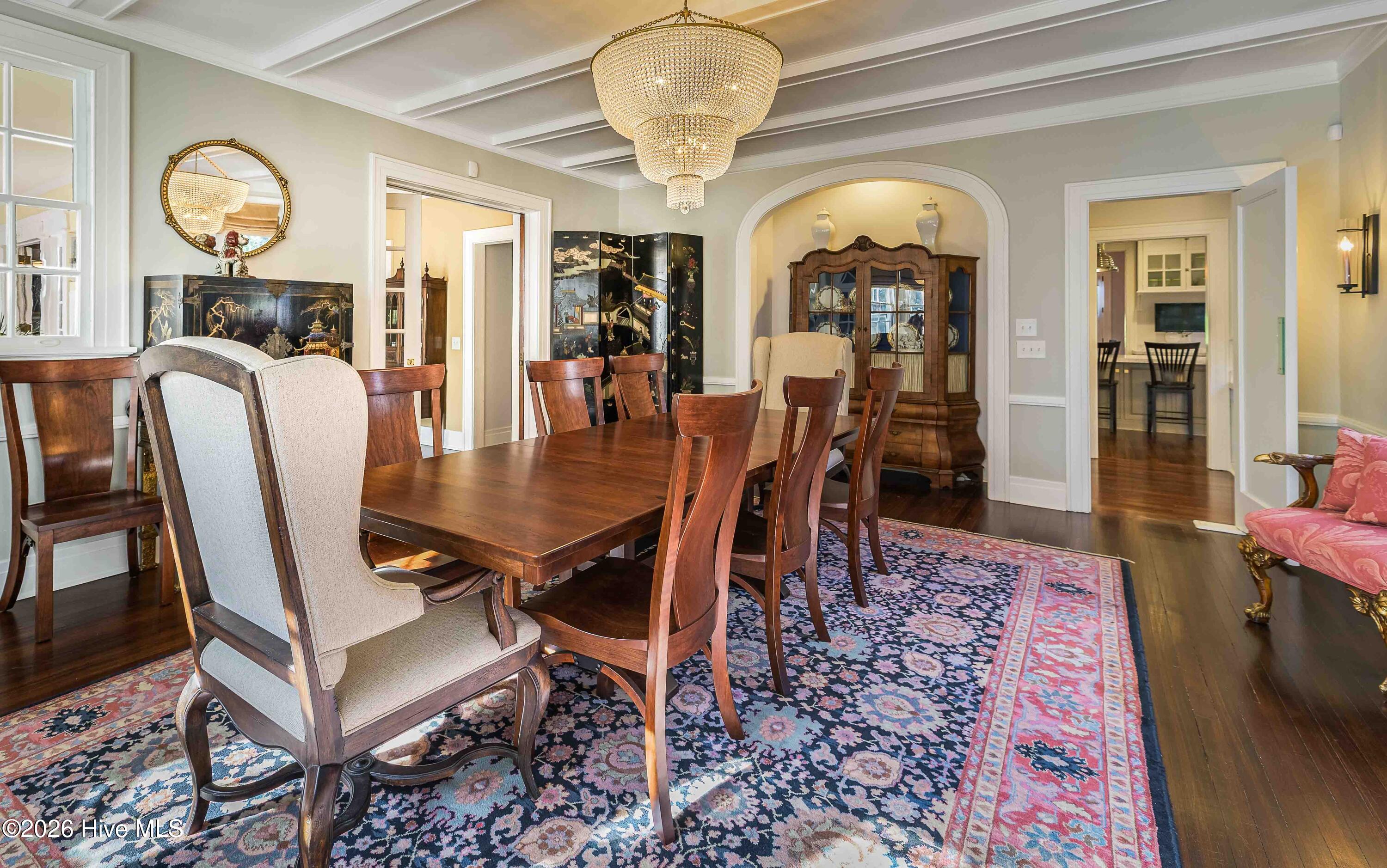 12 Barrett Road East Pinehurst, NC 28374 - Photo 15 of 77 Formal Dining with built-in corner china hutches and gallery wall.