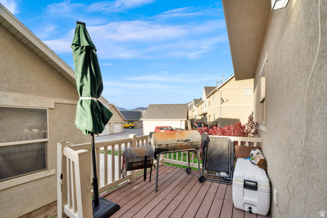 2026 Cres Drive South Mapleton, UT 84664 - Photo 17 of 18 Wooden terrace with a residential view and grilling area