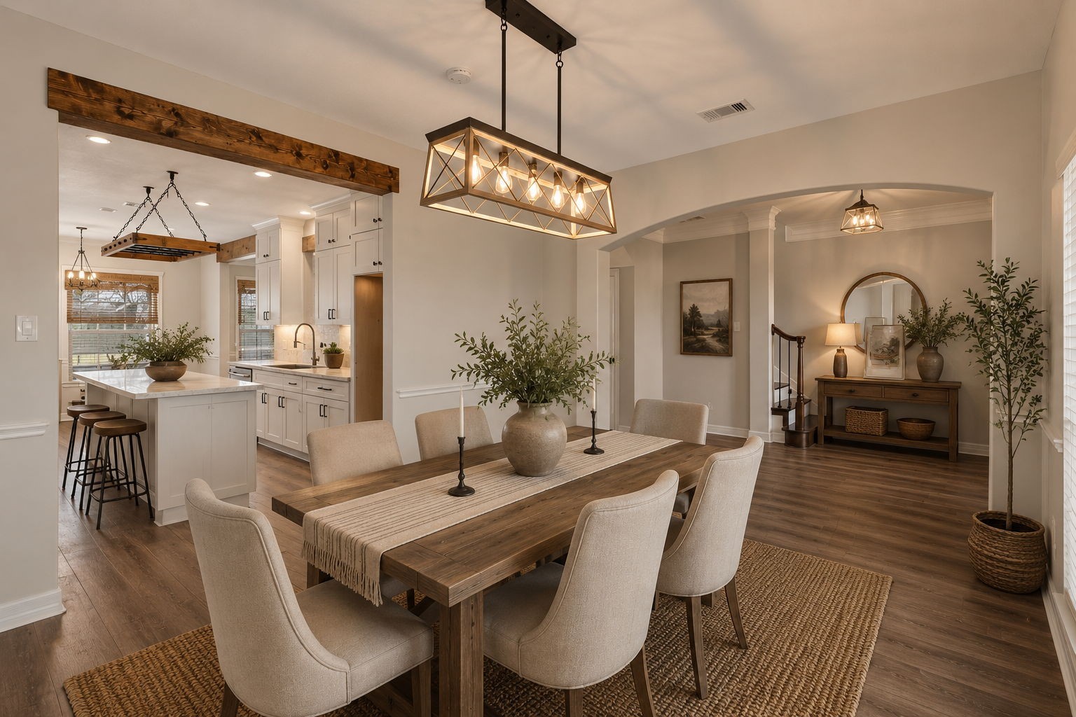2730 Lawrence Road Kemah, TX 77565 - Photo 11 of 46 Elegant formal dining room virtually staged to showcase the scale and versatility of the space.