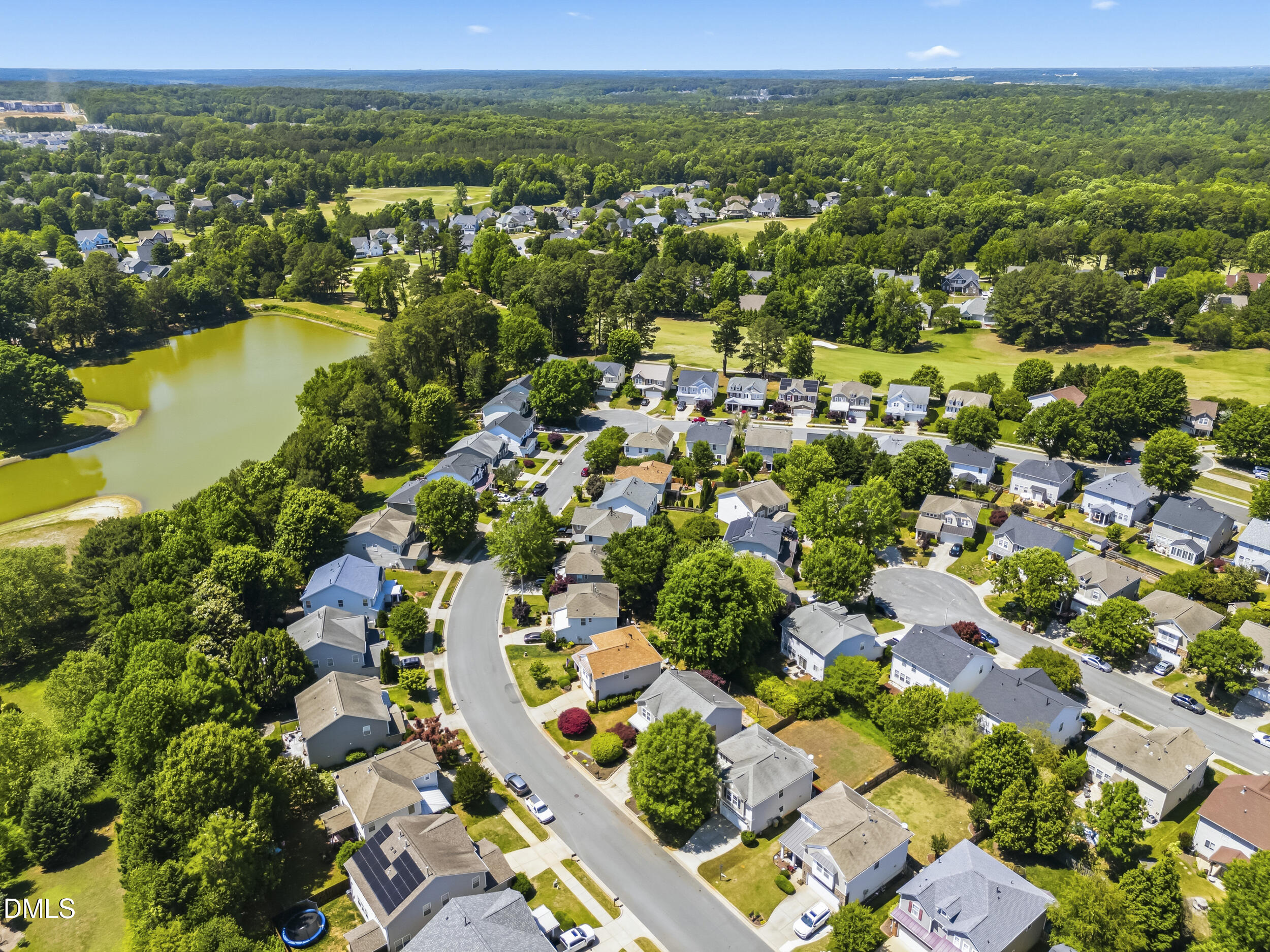 112 Ryder Cup Circle Raleigh, NC 27603 - Photo 34 of 45 an aerial view of residential houses with outdoor space