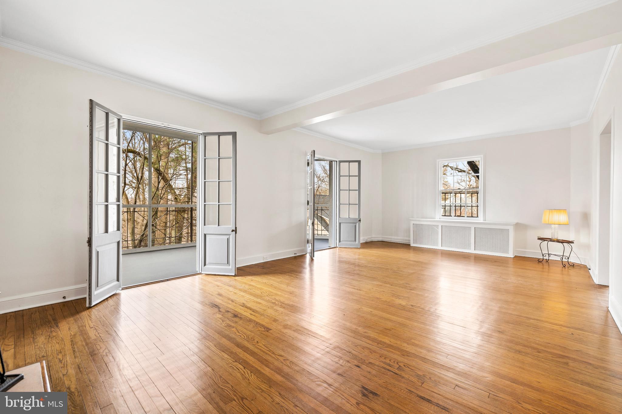 6 Upland Road, Unit B1 Baltimore, MD 21210 - Photo 13 of 39 Livingroom with French doors to Screened Porch