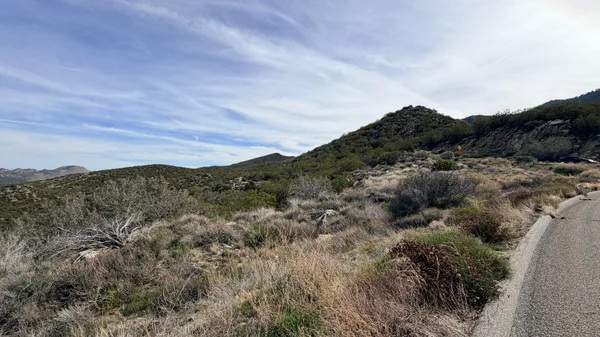 a view of a mountain in the distance