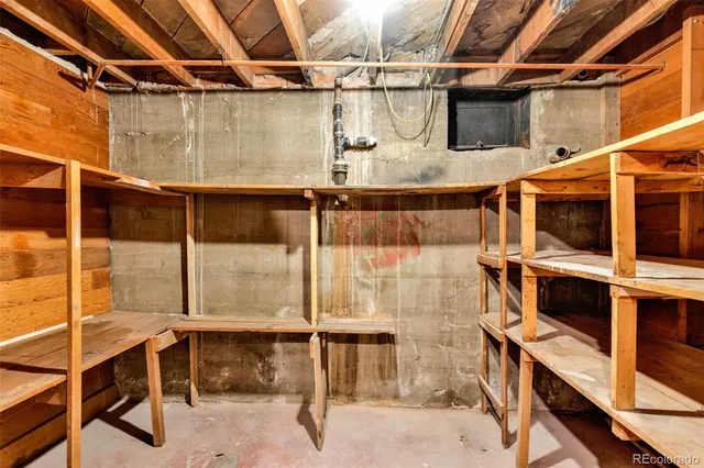 a view of a room with racks