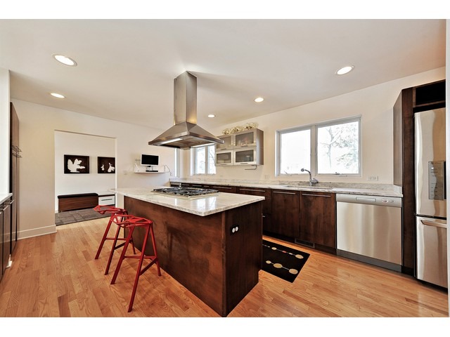 2921 Sheridan Road Evanston, IL 60201 - Photo 10 of 25 a kitchen with granite countertop a stove a sink dishwasher and a refrigerator
