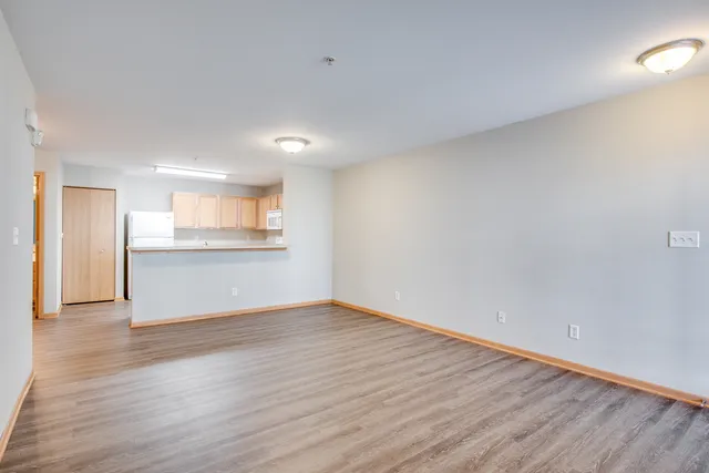 an empty room with window