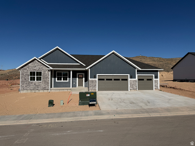 6 South 450th West Gunnison, UT 84634 - Photo 2 of 45 Contemporary ranch-style residence featuring a dark blue facade with white trim