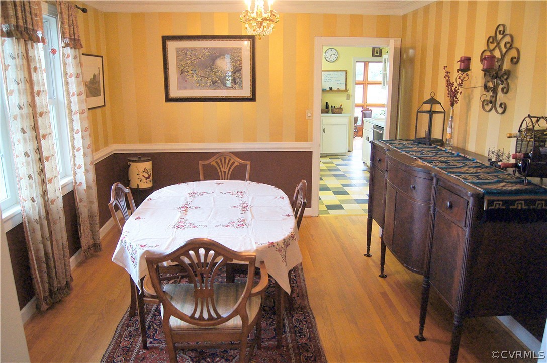 200 Beverly Road Ashland, VA 23005 - Photo 8 of 49 Formal Dining Room with wood floors, chair railing