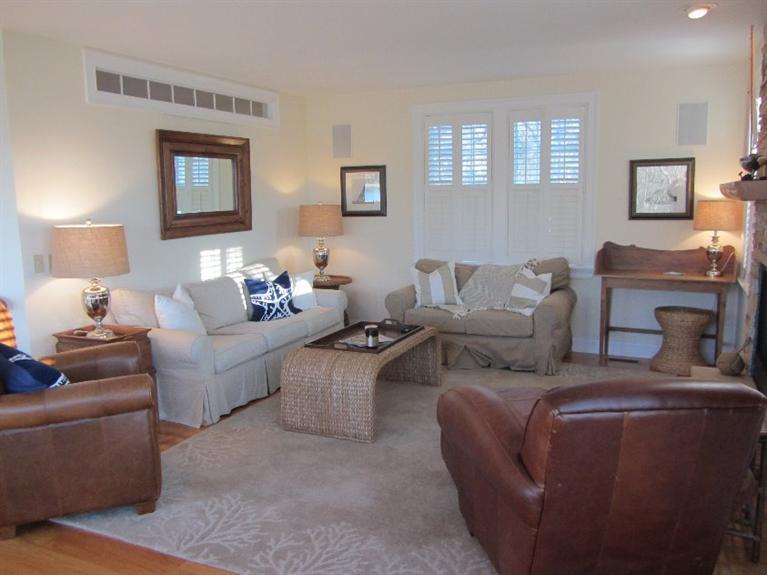 102 Marsh View Road Chatham, MA 02633 - Photo 13 of 23 a living room with furniture a large window and a fireplace