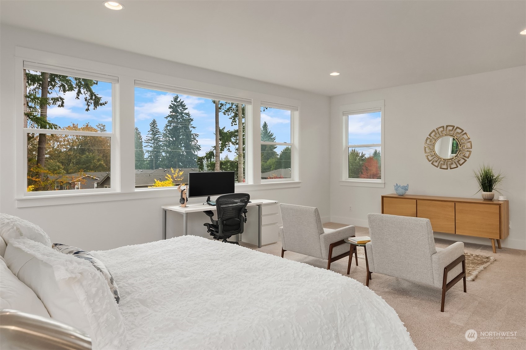 3322 219th Place Southeast Bothell, WA 98021 - Photo 22 of 37 a bedroom with a bed and a desk