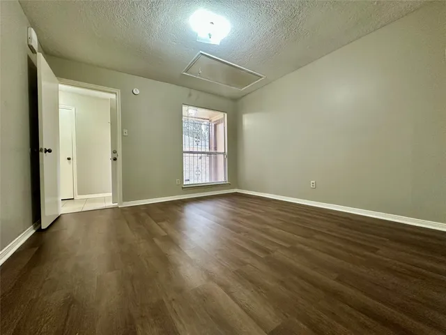 a view of small space with racks on the wall