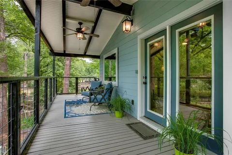 a view of porch with seating space