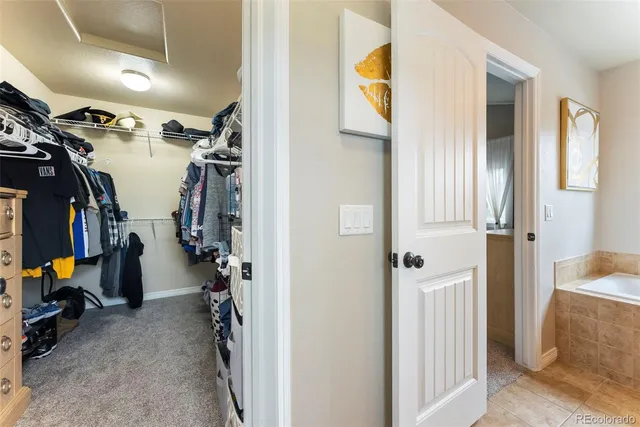 a view of a walk in closet