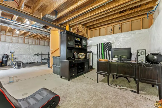 a view of a couch in the room