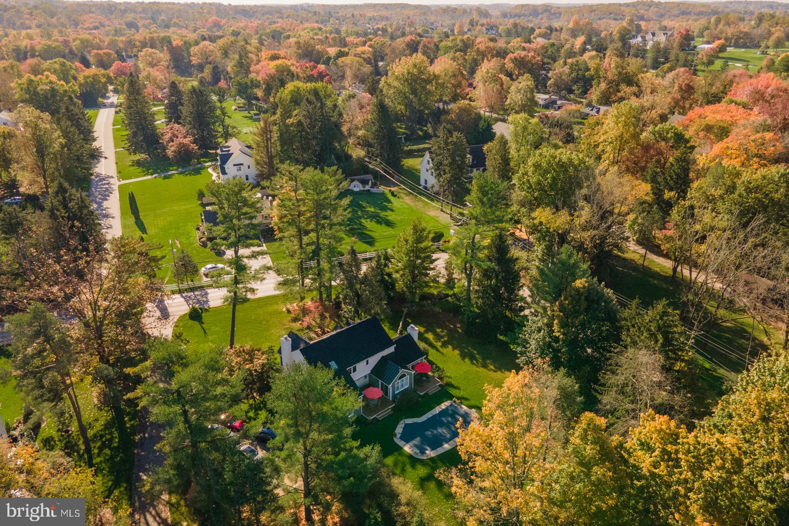 1449 Sugartown Road Berwyn, PA 19312 - Photo 55 of 59 Aerial view of property