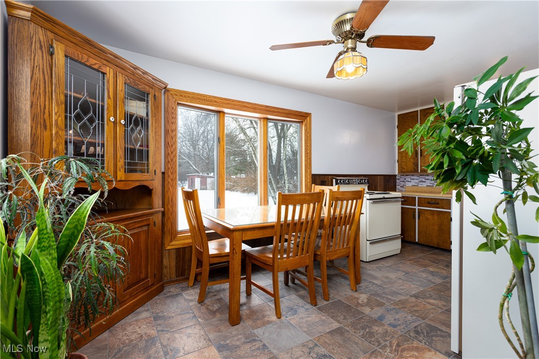 1136 Krumroy Road Akron, OH 44306 - Photo 11 of 25 Dining area featuring ceiling fan