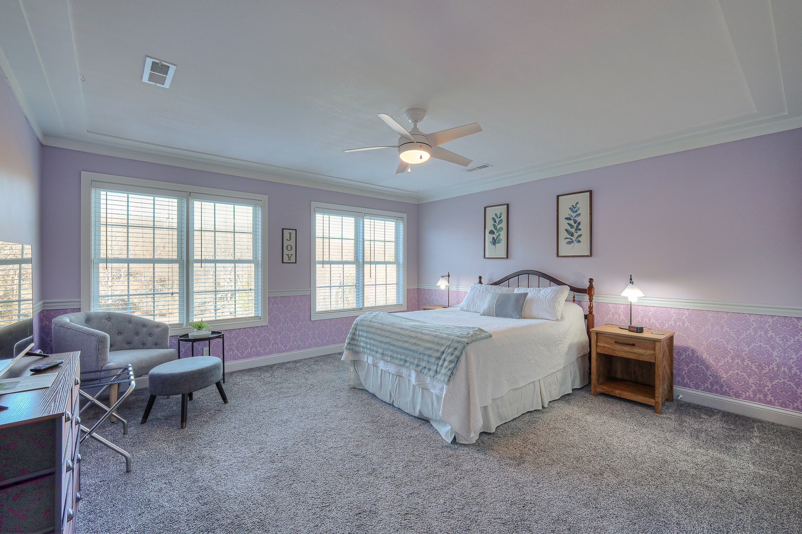 5784 Rock Springs Road Smyrna, TN 37167 - Photo 65 of 74 a spacious bedroom with a bed and a chandelier