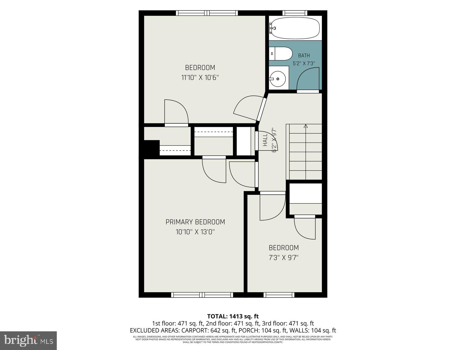 127 Bladen Road Baltimore, MD 21221 - Photo 28 of 31 Upper level with SQFT