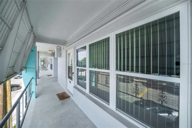 a view of an entryway with sitting area